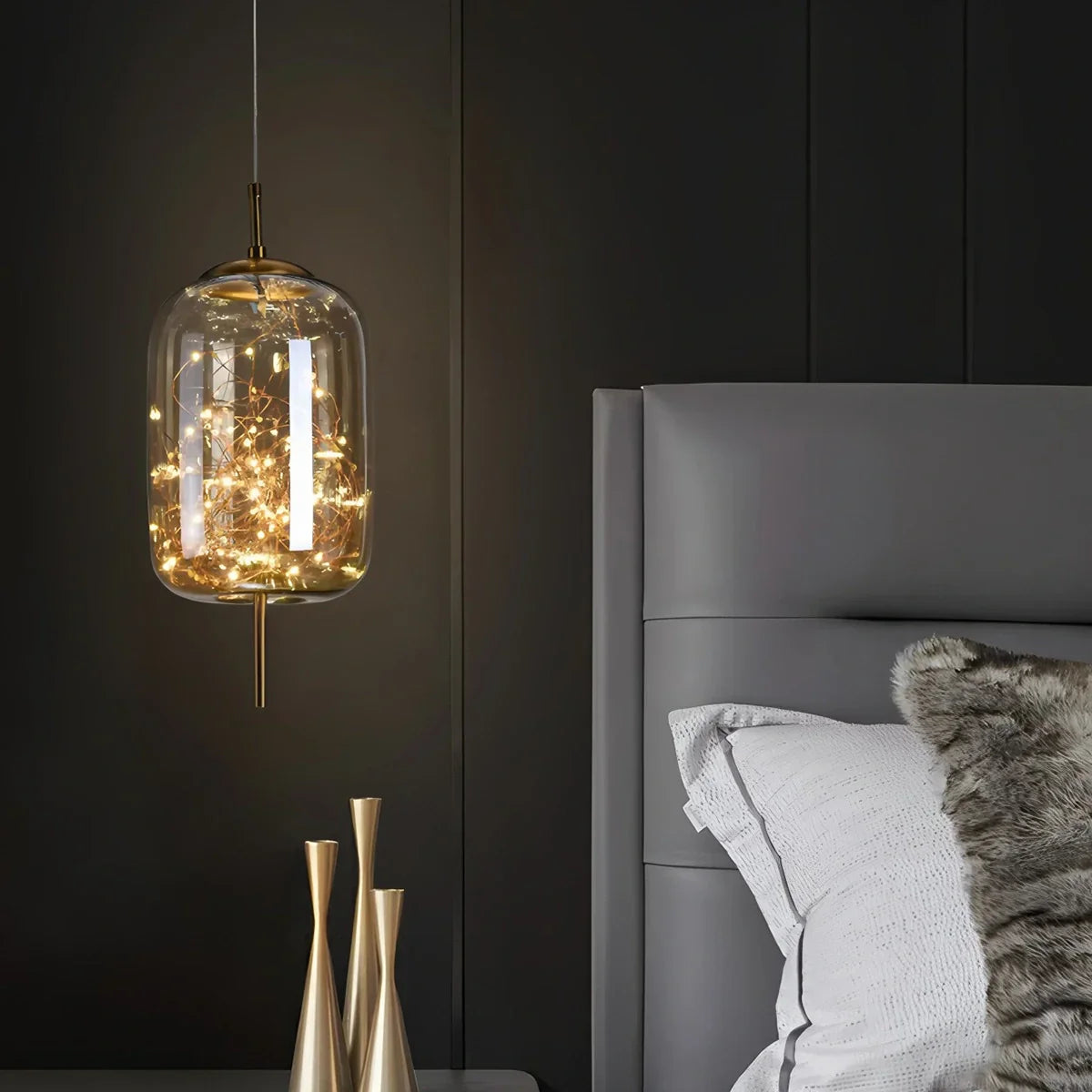 flairel Twirl Modern Pendant Light for Bedroom