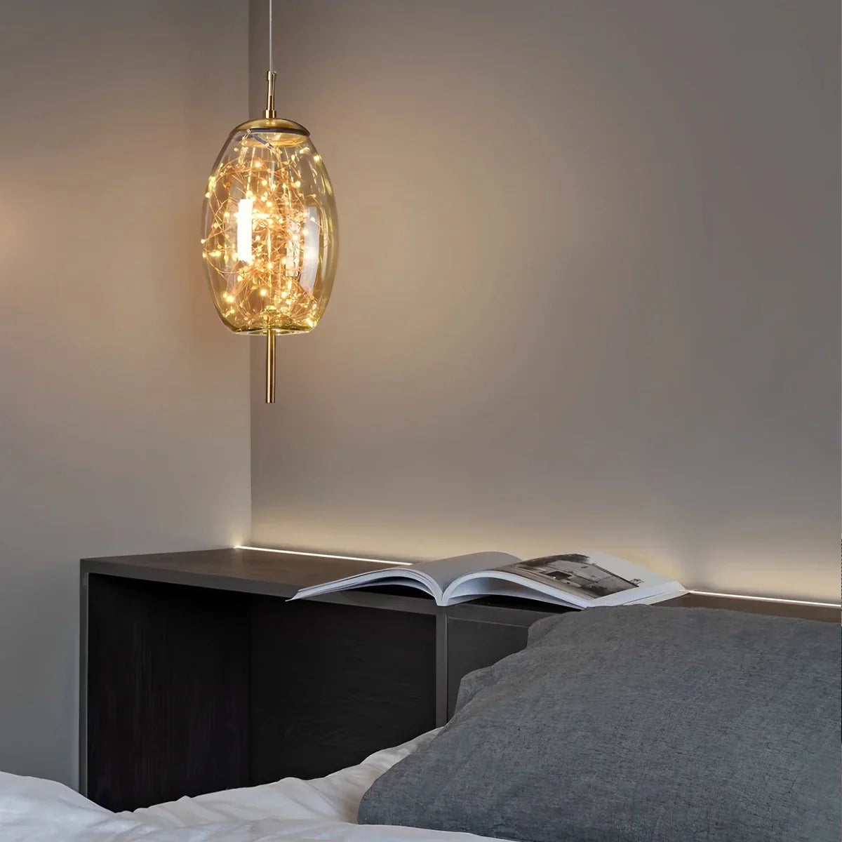 flairel Twirl Modern Pendant Light for Bedroom