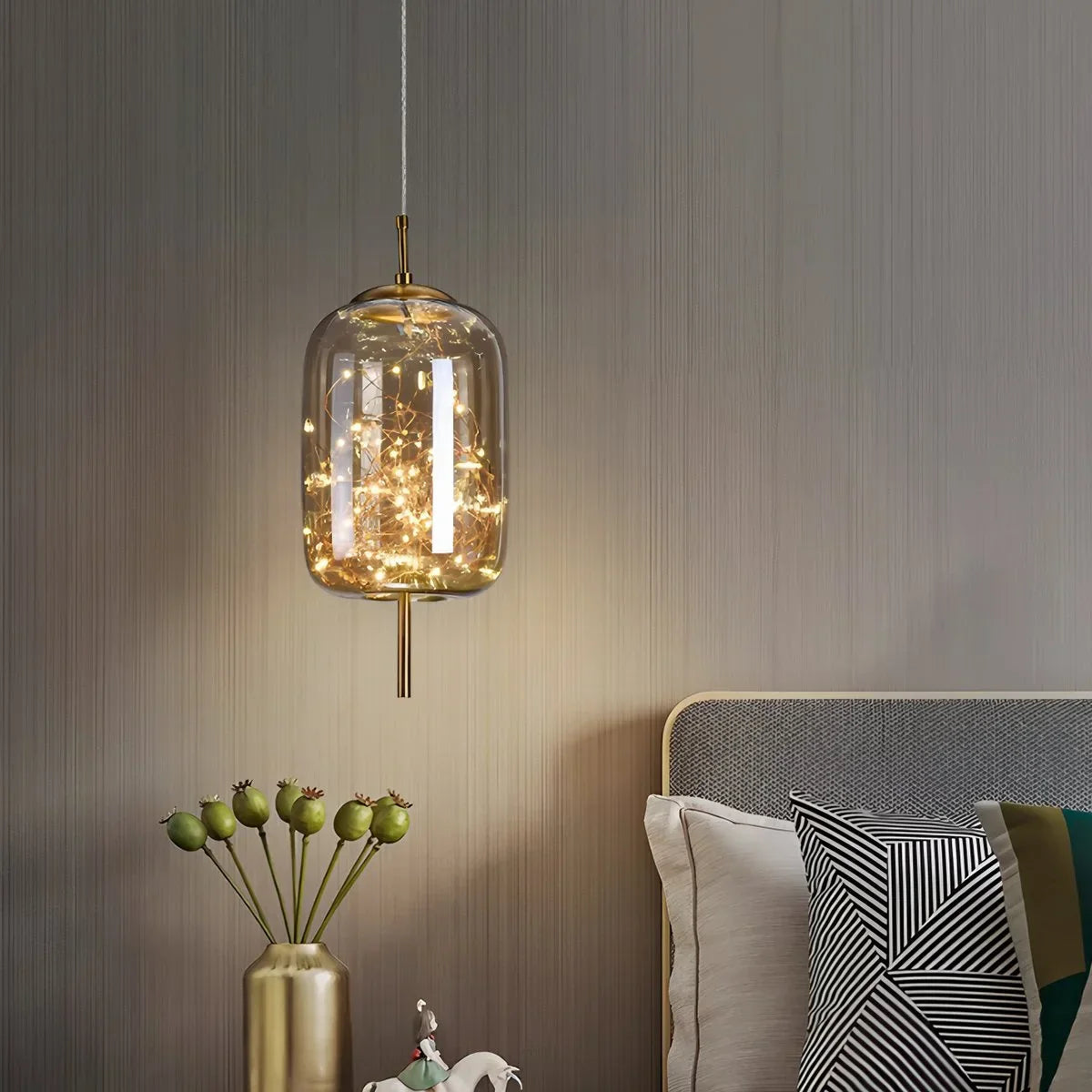 flairel Twirl Modern Pendant Light for Bedroom