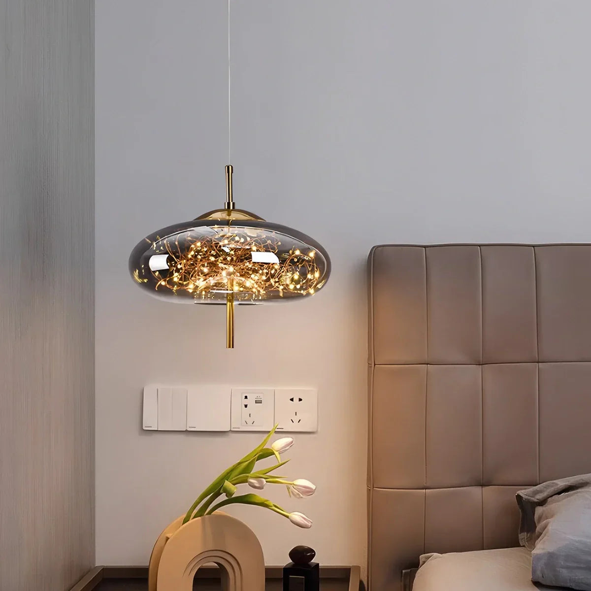 flairel Twirl Modern Pendant Light for Bedroom