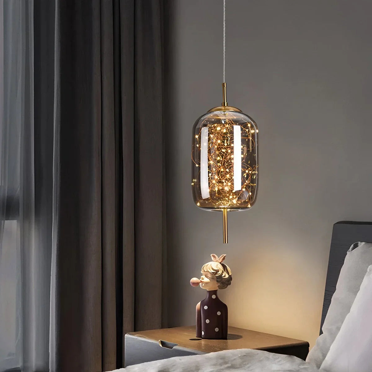 flairel Twirl Modern Pendant Light for Bedroom