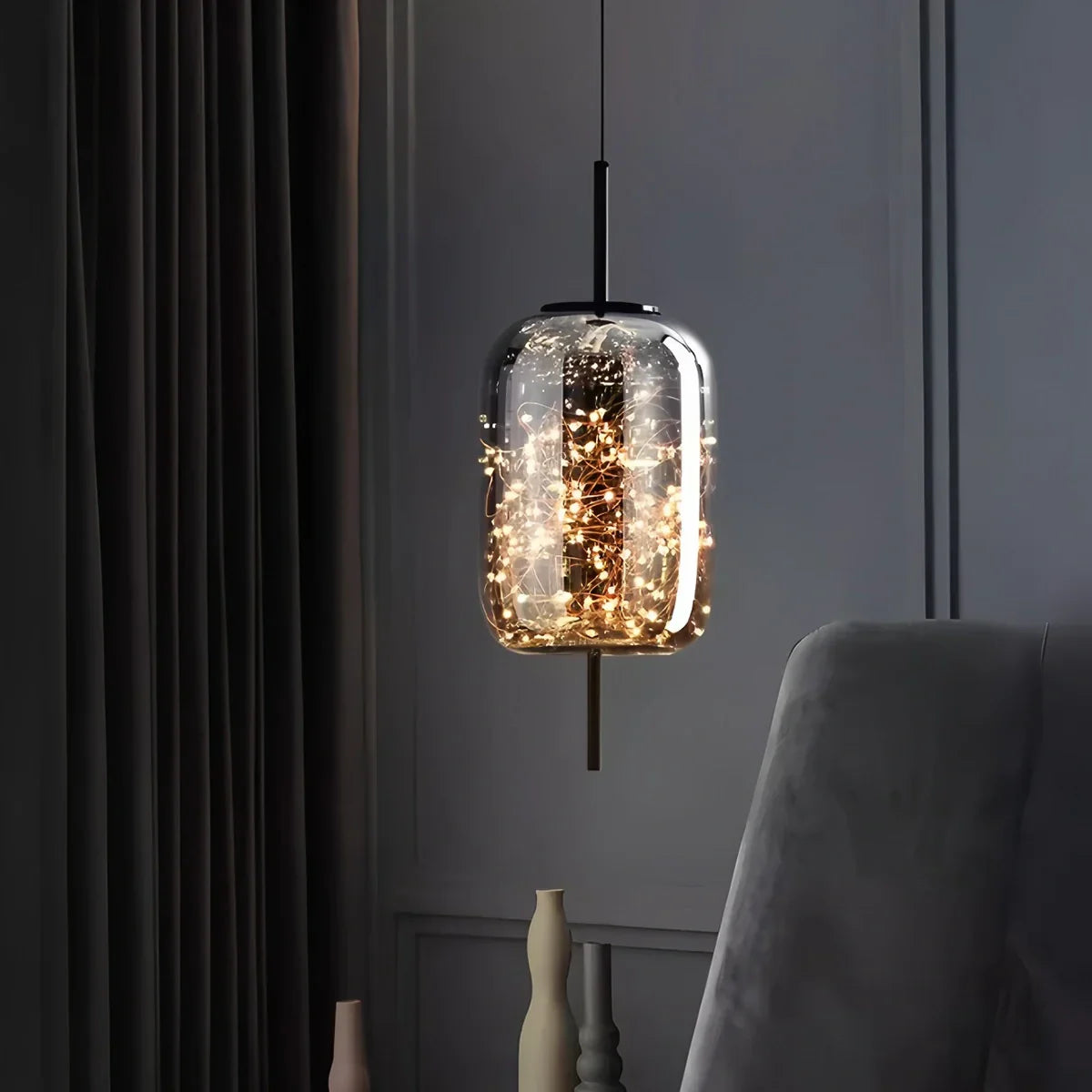 flairel Twirl Modern Pendant Light for Bedroom