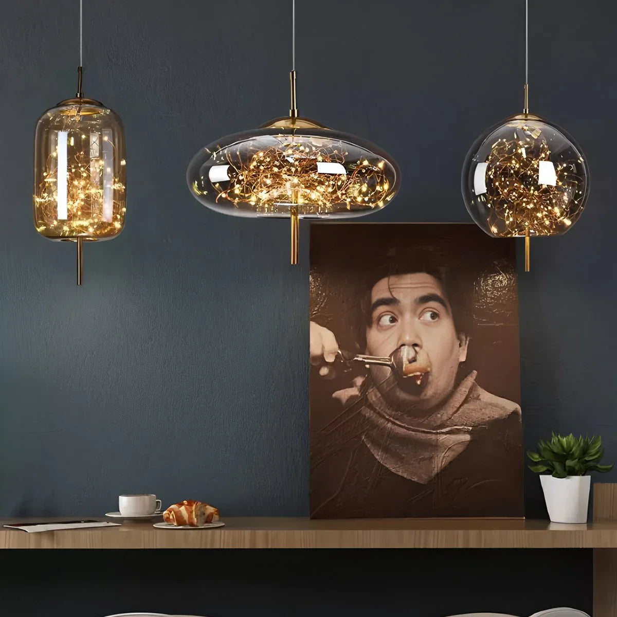 flairel Twirl Modern Pendant Light for Bedroom