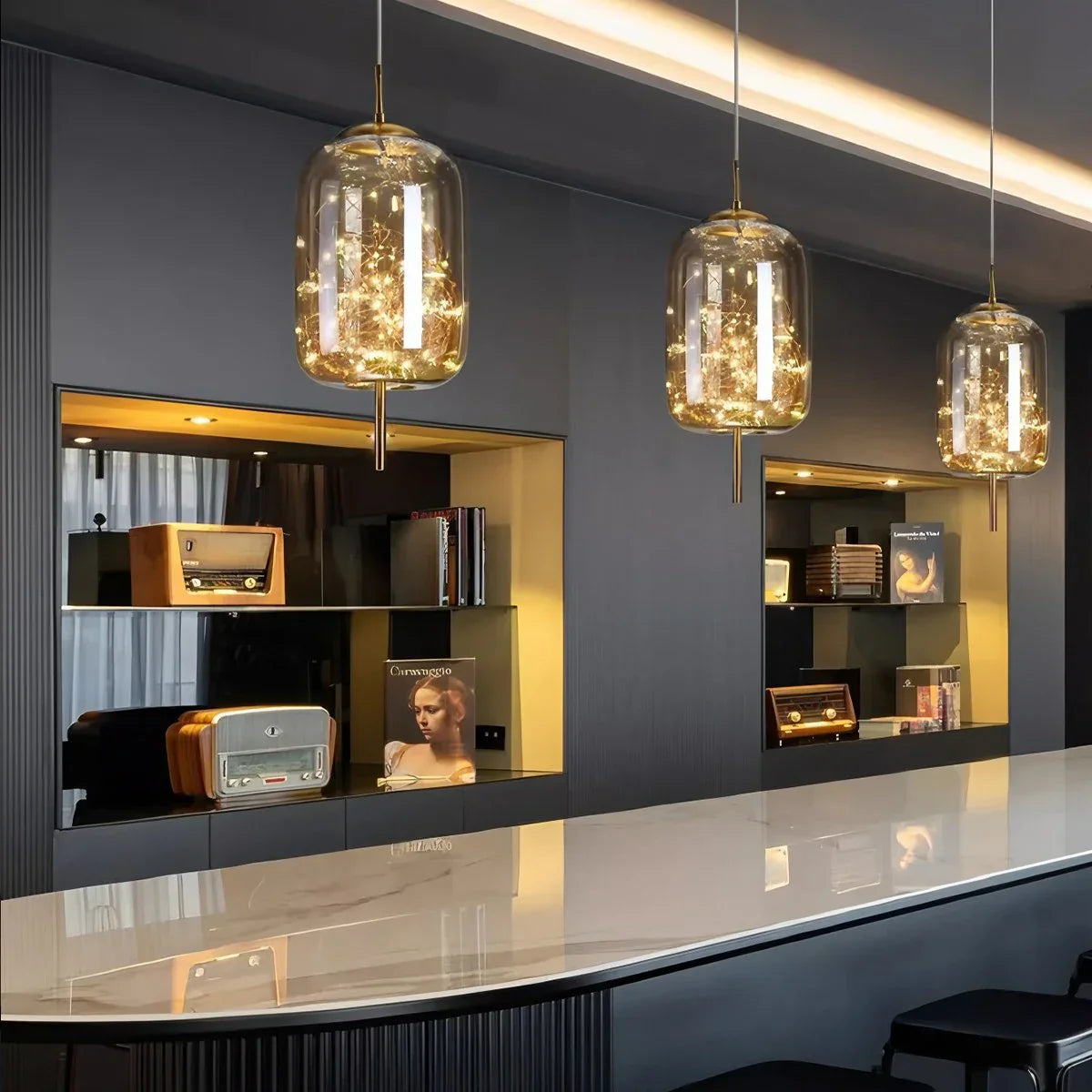 flairel Twirl Modern Pendant Light for Bedroom
