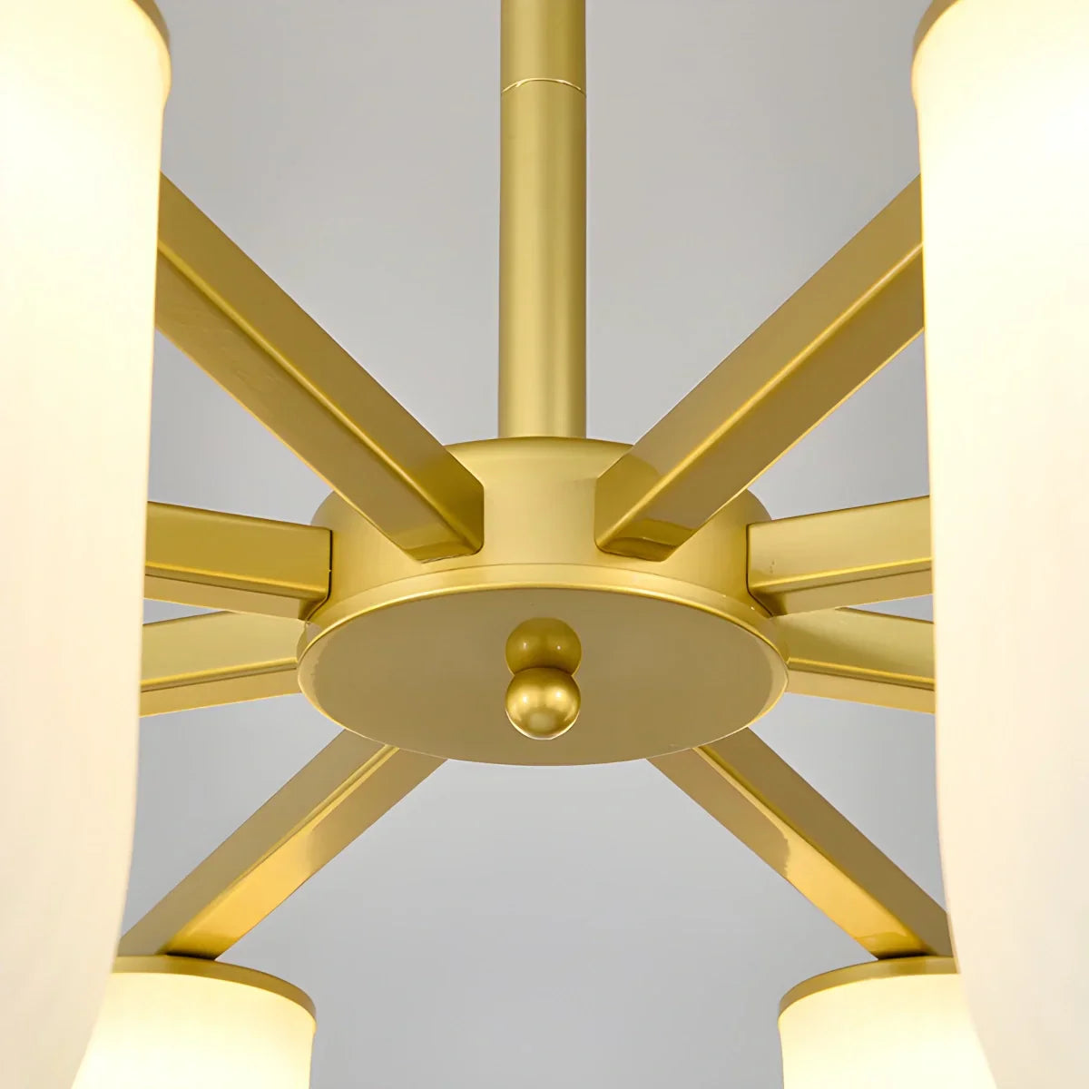 flairel U-Shaped Milk Glass Chandelier