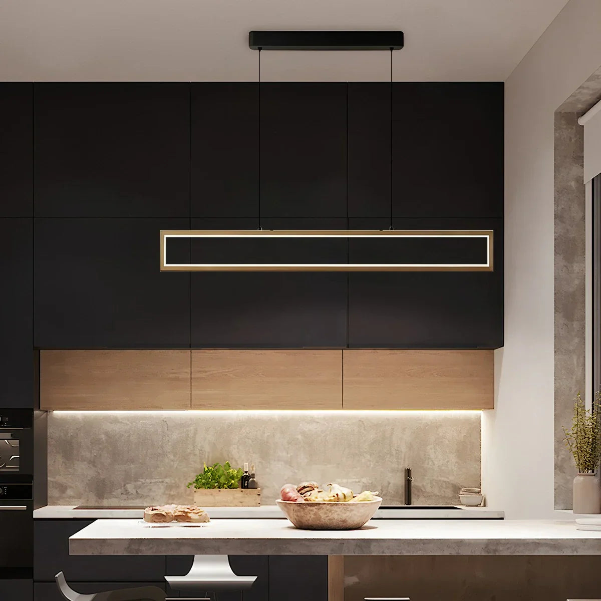 flairel Vincent Matte Black Pendant Light for Dining Area