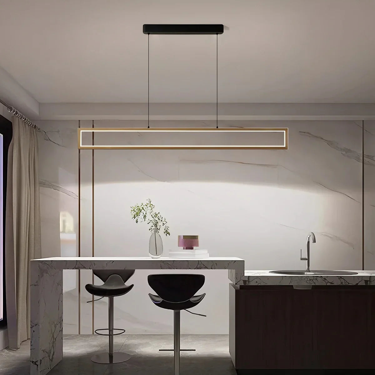 flairel Vincent Matte Black Pendant Light for Dining Area