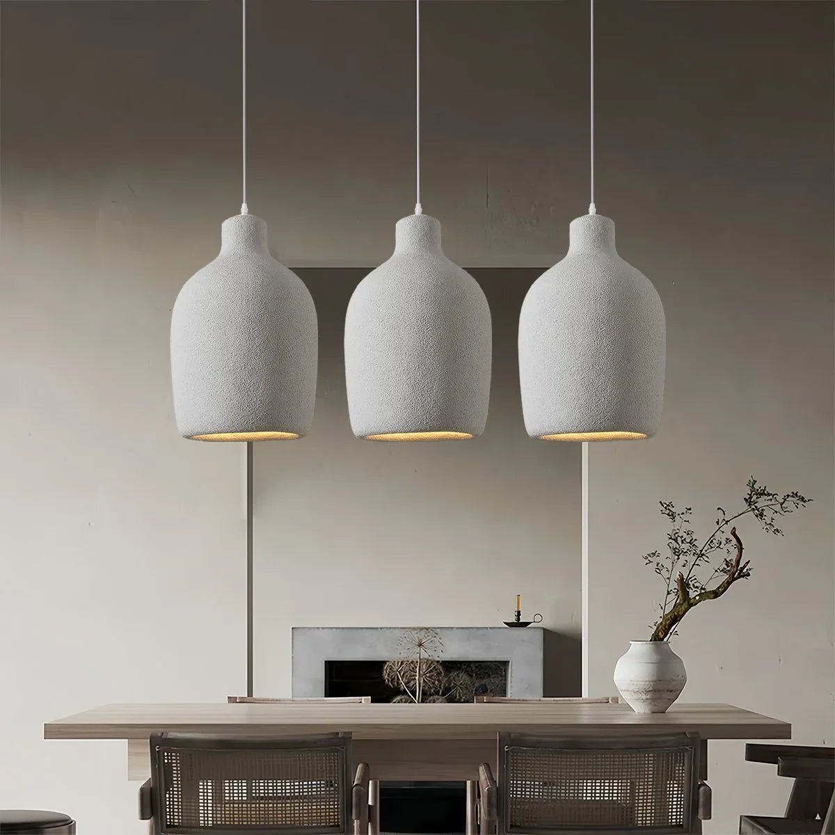 flairel Wabi Sabi Style Dining Room Pendant Light