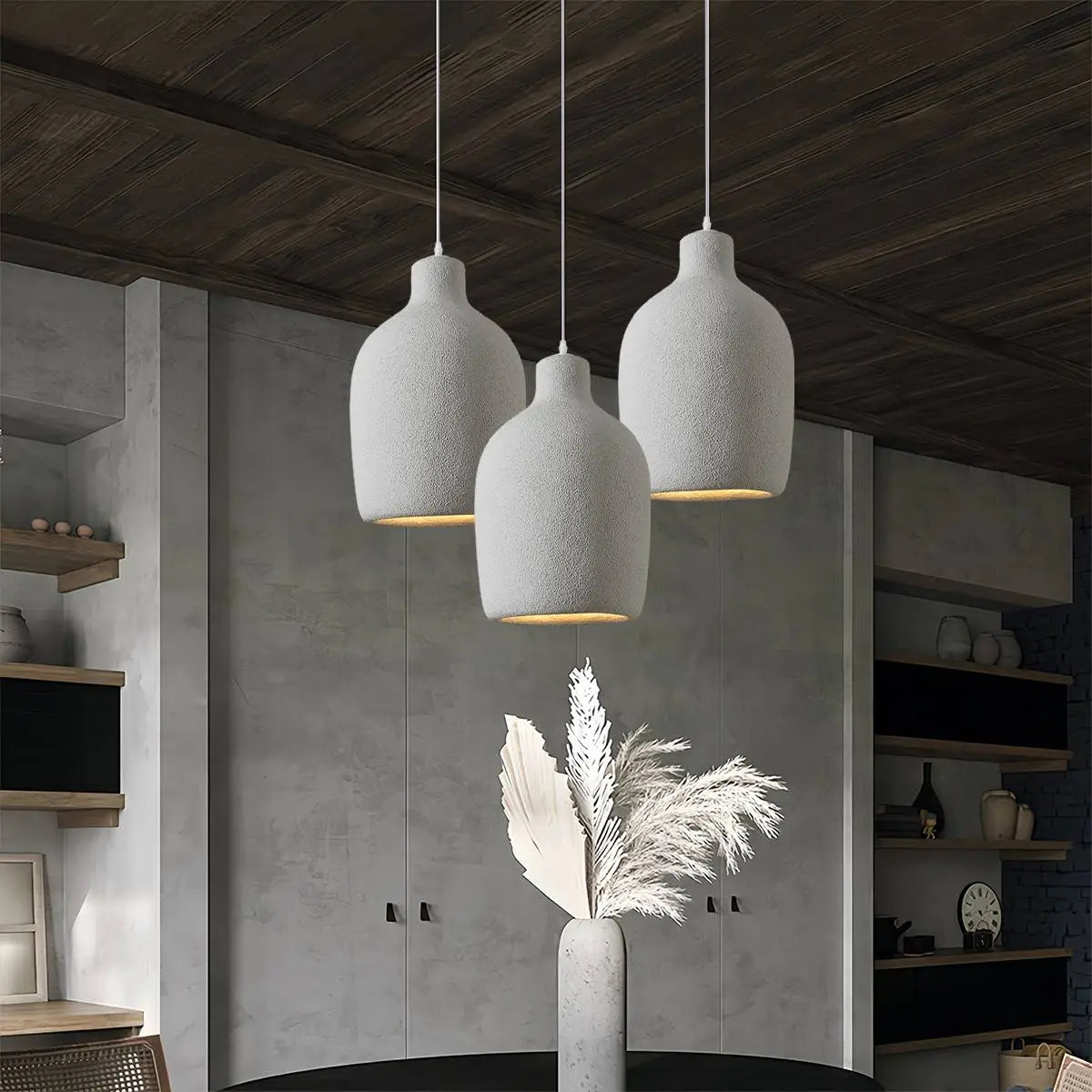 flairel Wabi Sabi Style Dining Room Pendant Light