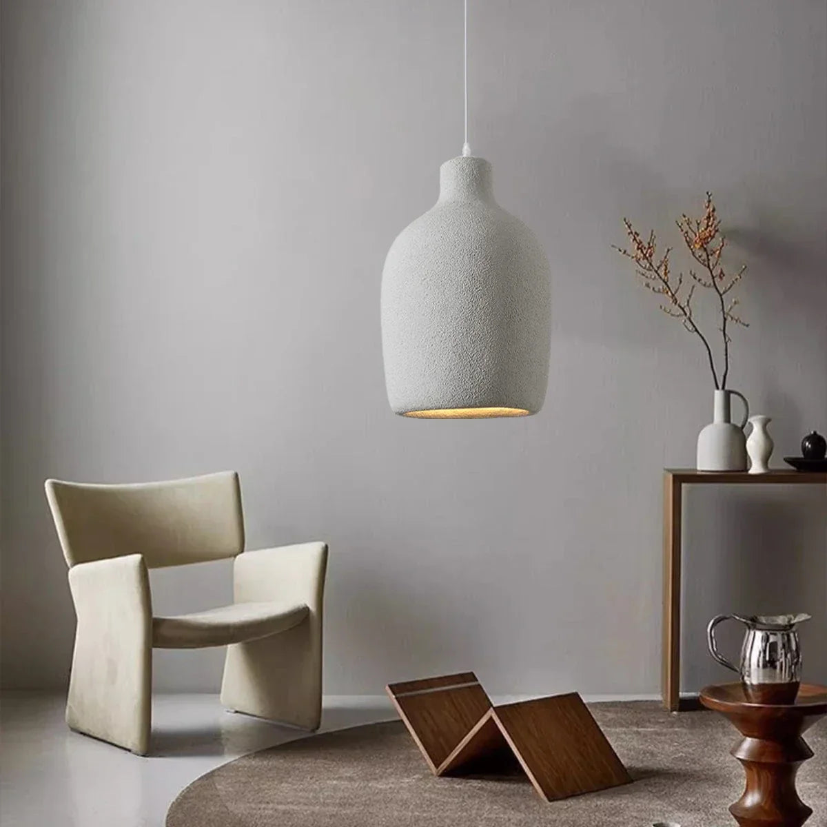 flairel Wabi Sabi Style Dining Room Pendant Light