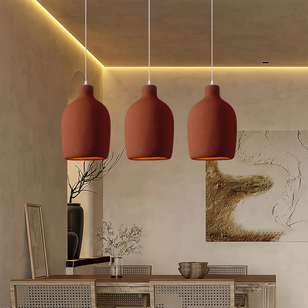 flairel Wabi Sabi Style Dining Room Pendant Light