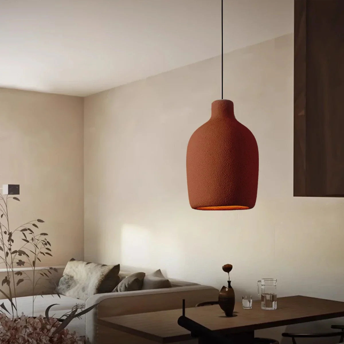 flairel Wabi Sabi Style Dining Room Pendant Light