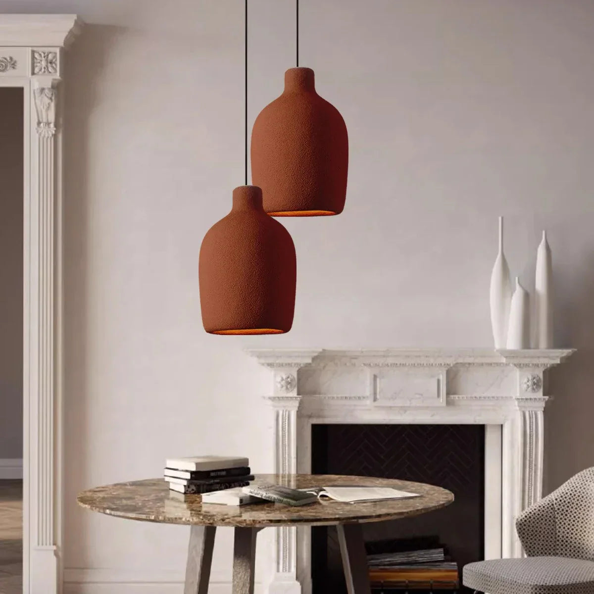 flairel Wabi Sabi Style Dining Room Pendant Light