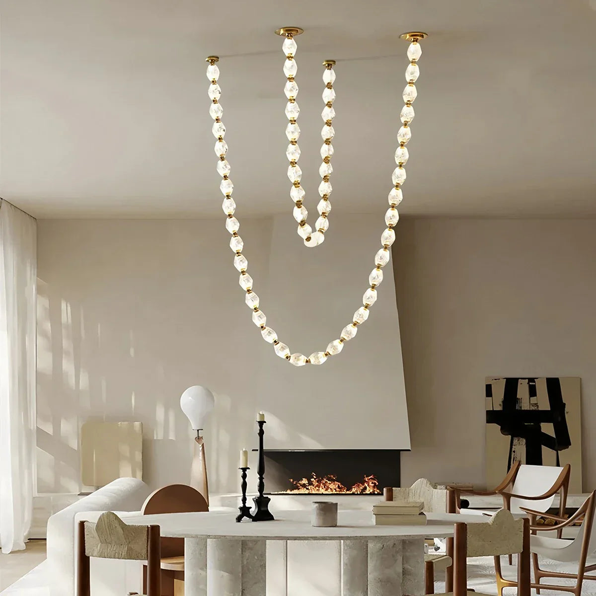 flairel Zypheria Art Deco Czech Glass Beaded Chandelier