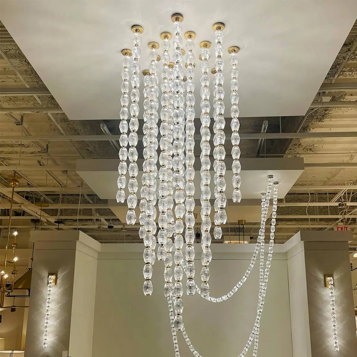 flairel Zypheria Art Deco Czech Glass Beaded Chandelier