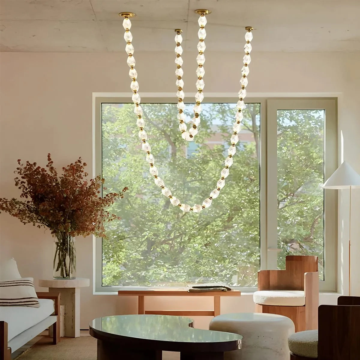 flairel Zypheria Art Deco Czech Glass Beaded Chandelier