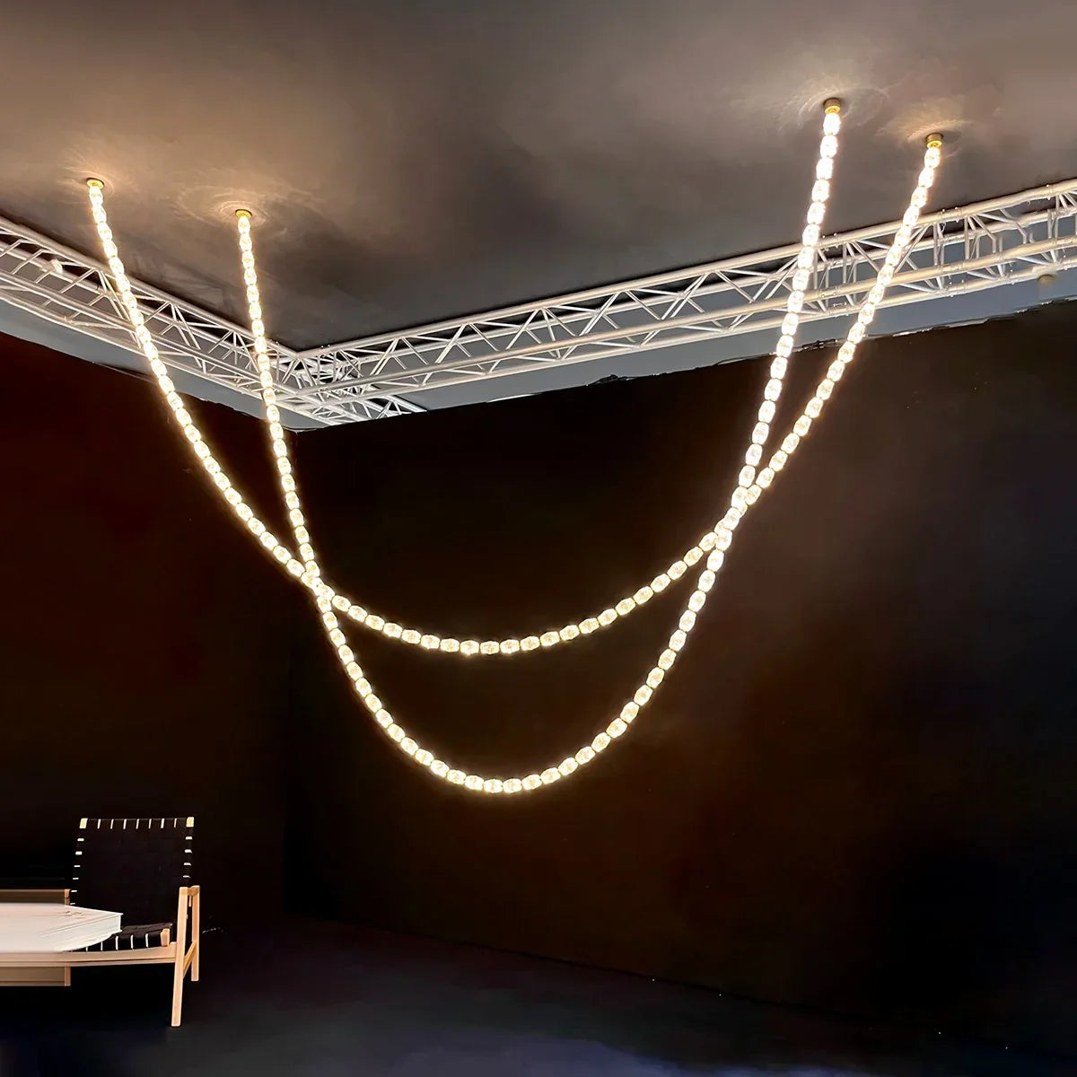 flairel Zypheria Art Deco Czech Glass Beaded Chandelier