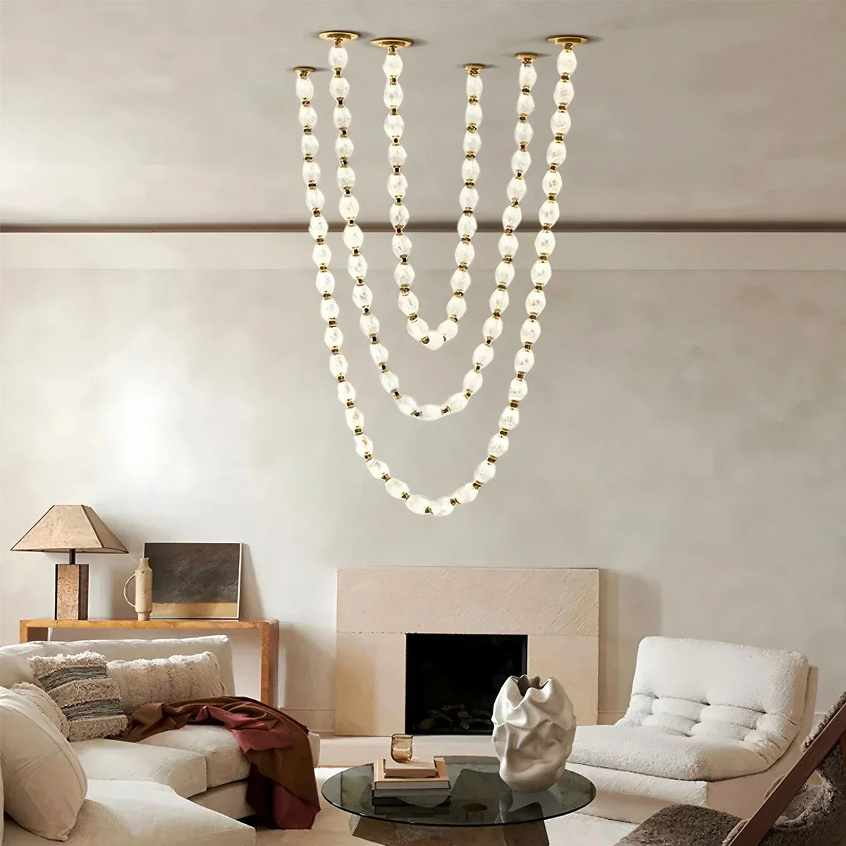flairel Zypheria Art Deco Czech Glass Beaded Chandelier