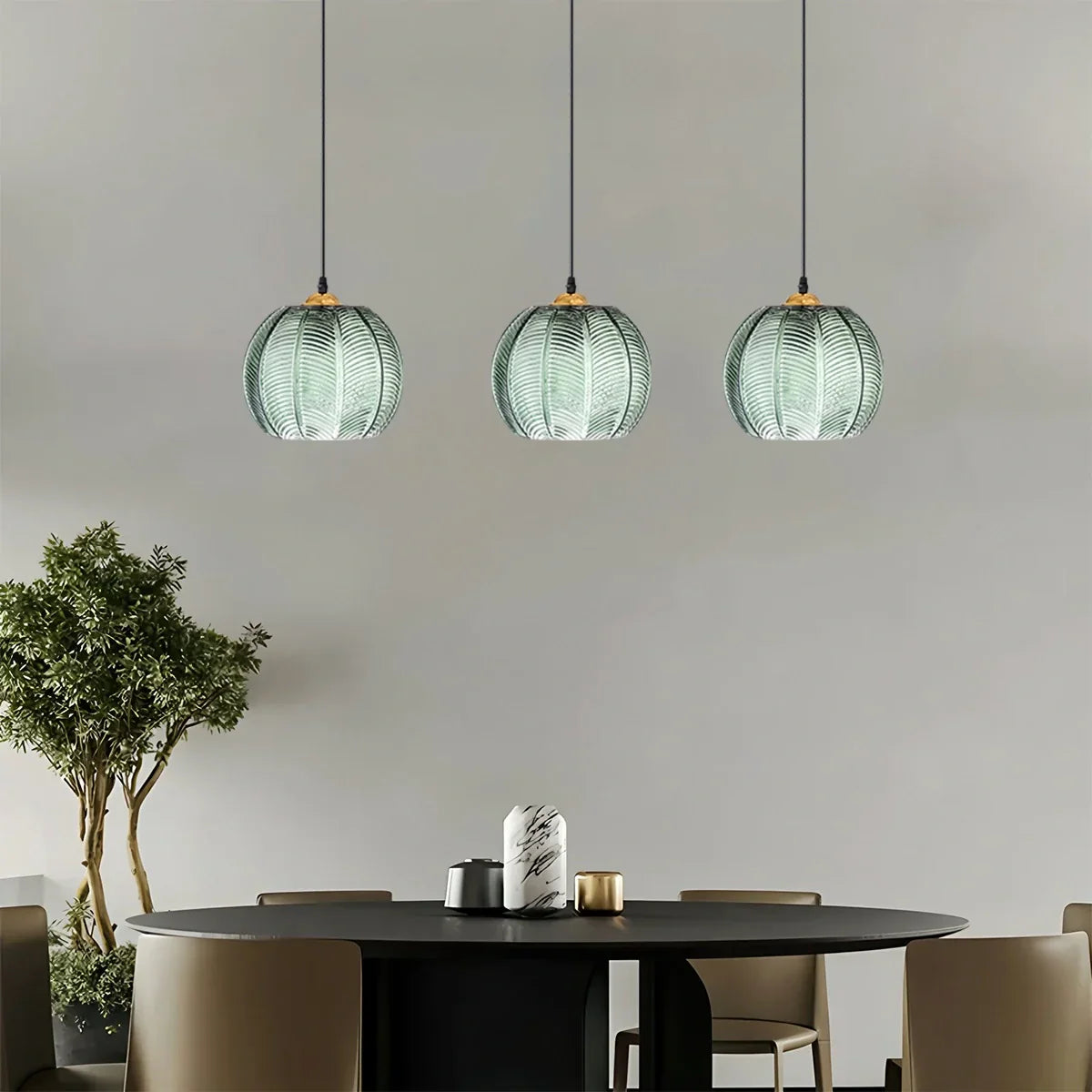 flairel Aalin Frosted Glass Pendant Light for Dining Room
