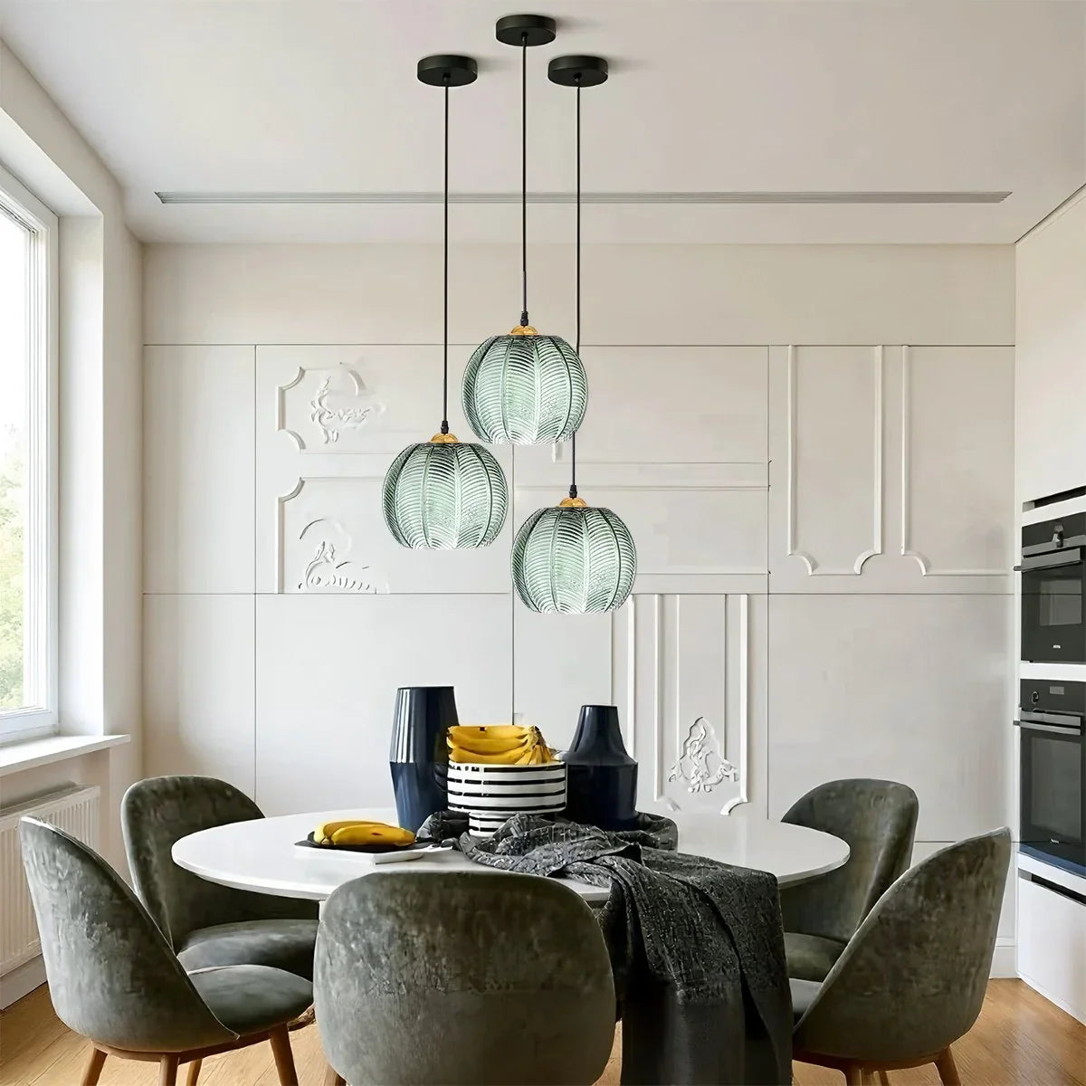 flairel Aalin Frosted Glass Pendant Light for Dining Room
