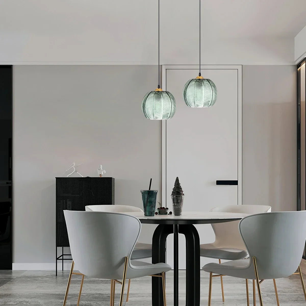 flairel Aalin Frosted Glass Pendant Light for Dining Room