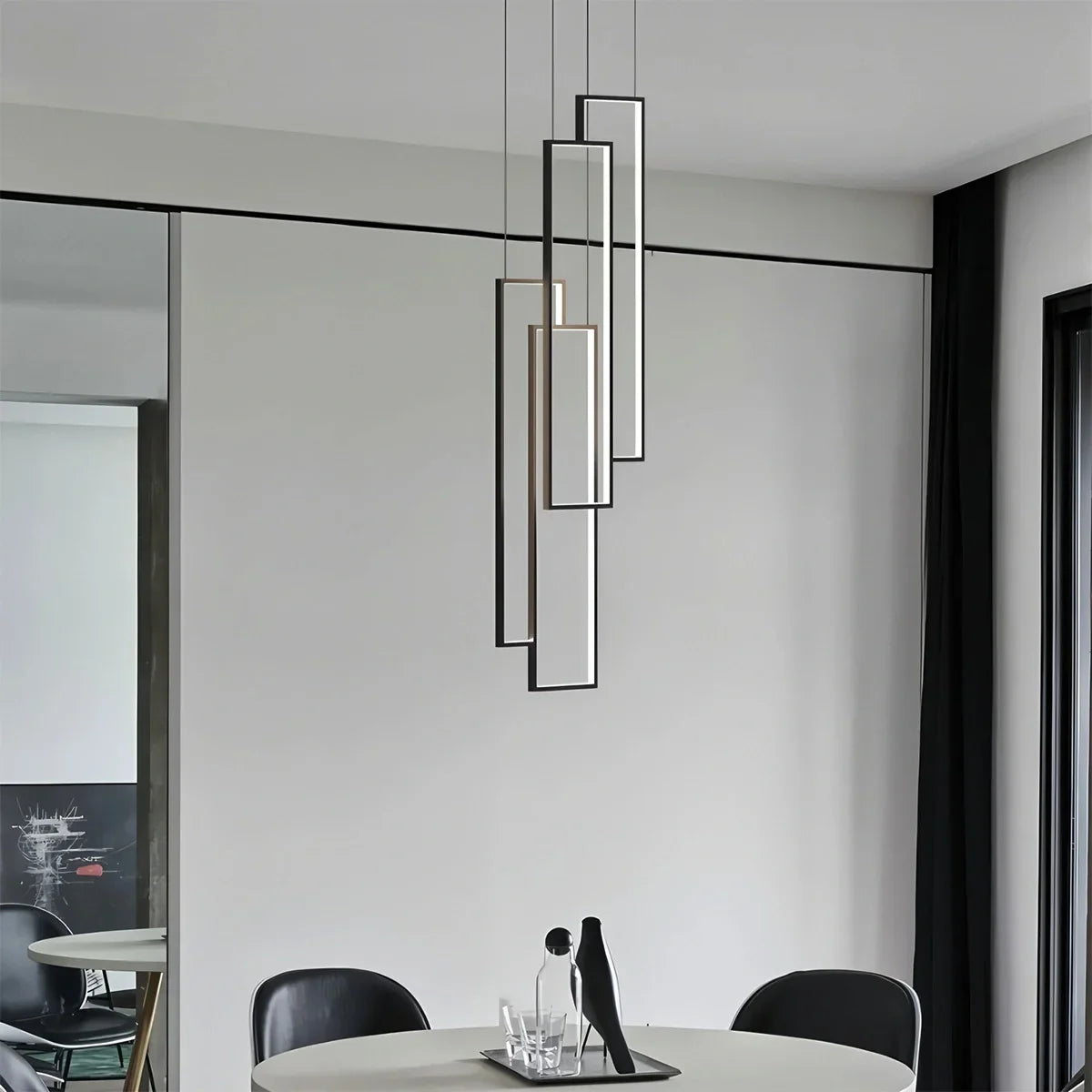 flairel Aldarj Rectangular LED Staircase Chandelier