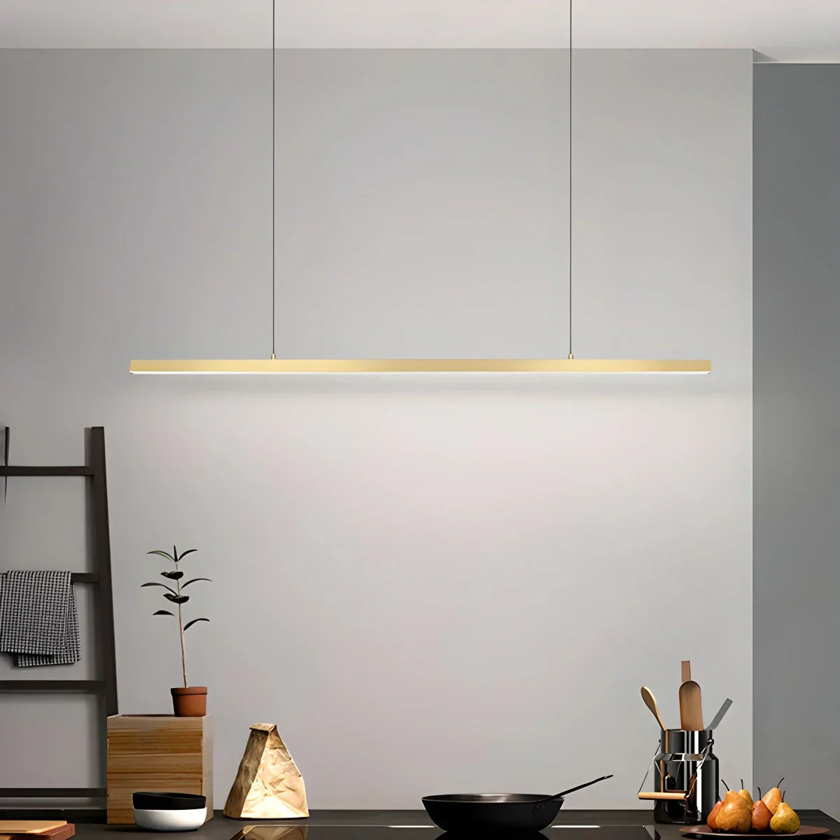 flairel All Copper Minimalist Chandelier for Dining & Living Rooms