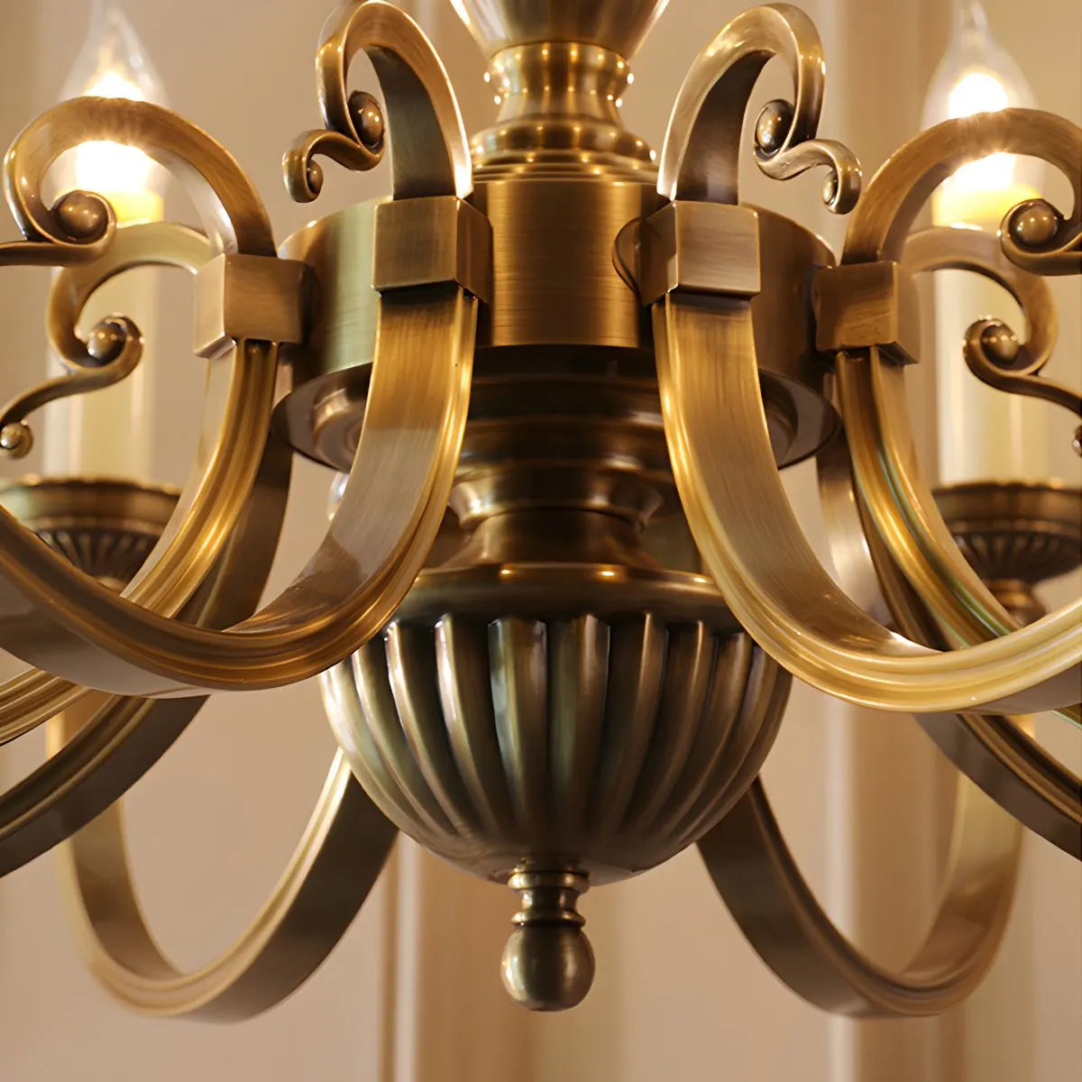 flairel American Vintage Candle Copper Chandelier