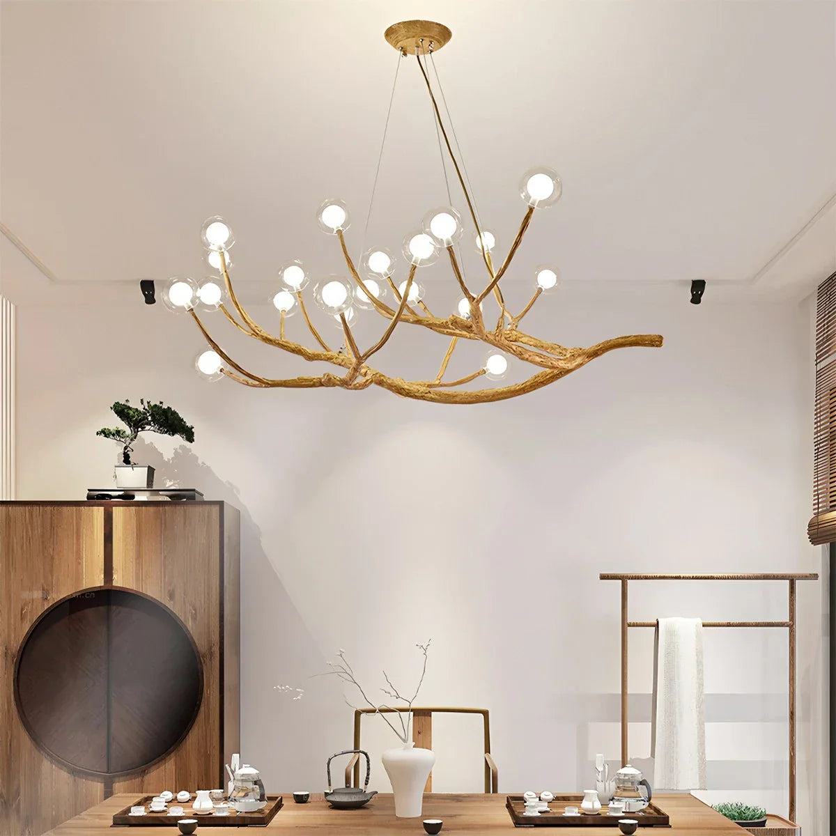 flairel Arvore Branch Glass Chandelier for Dining Room