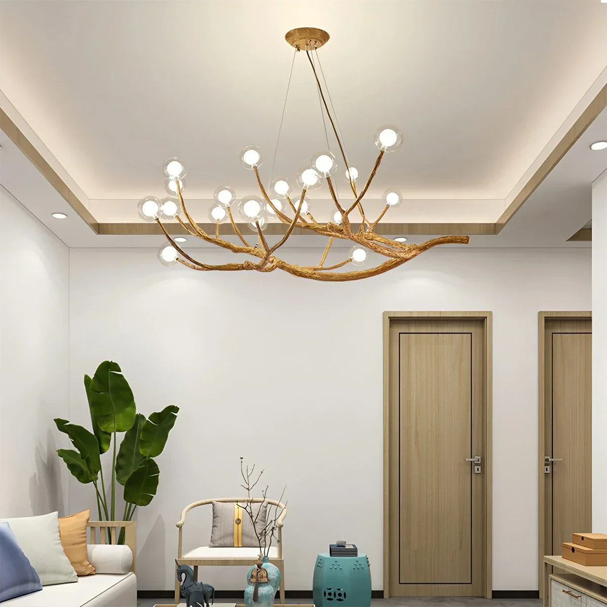 flairel Arvore Branch Glass Chandelier for Dining Room