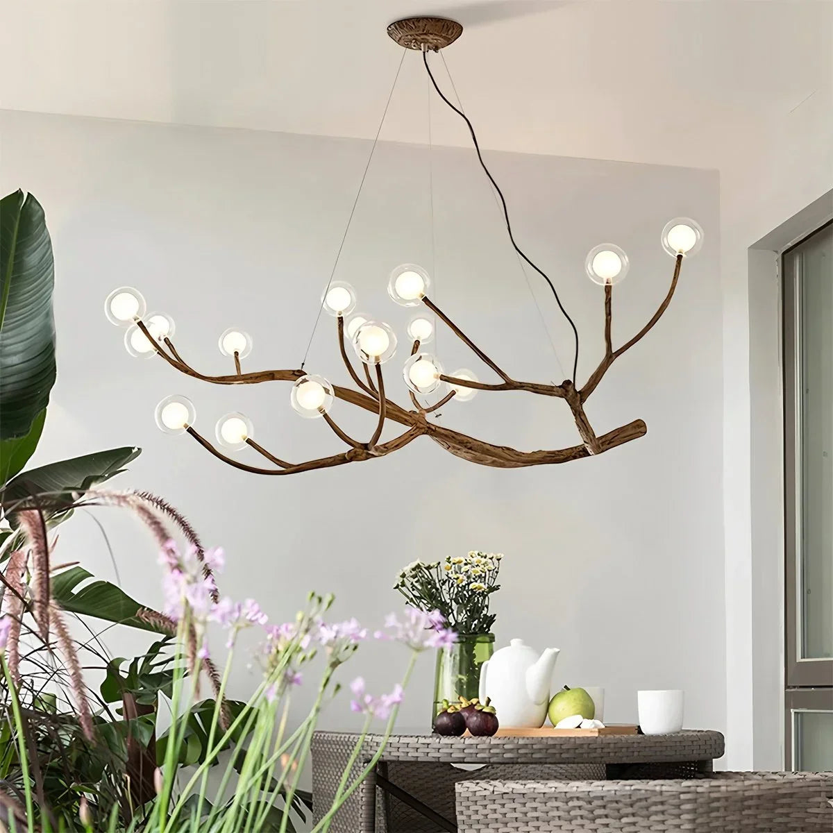 flairel Arvore Branch Glass Chandelier for Dining Room