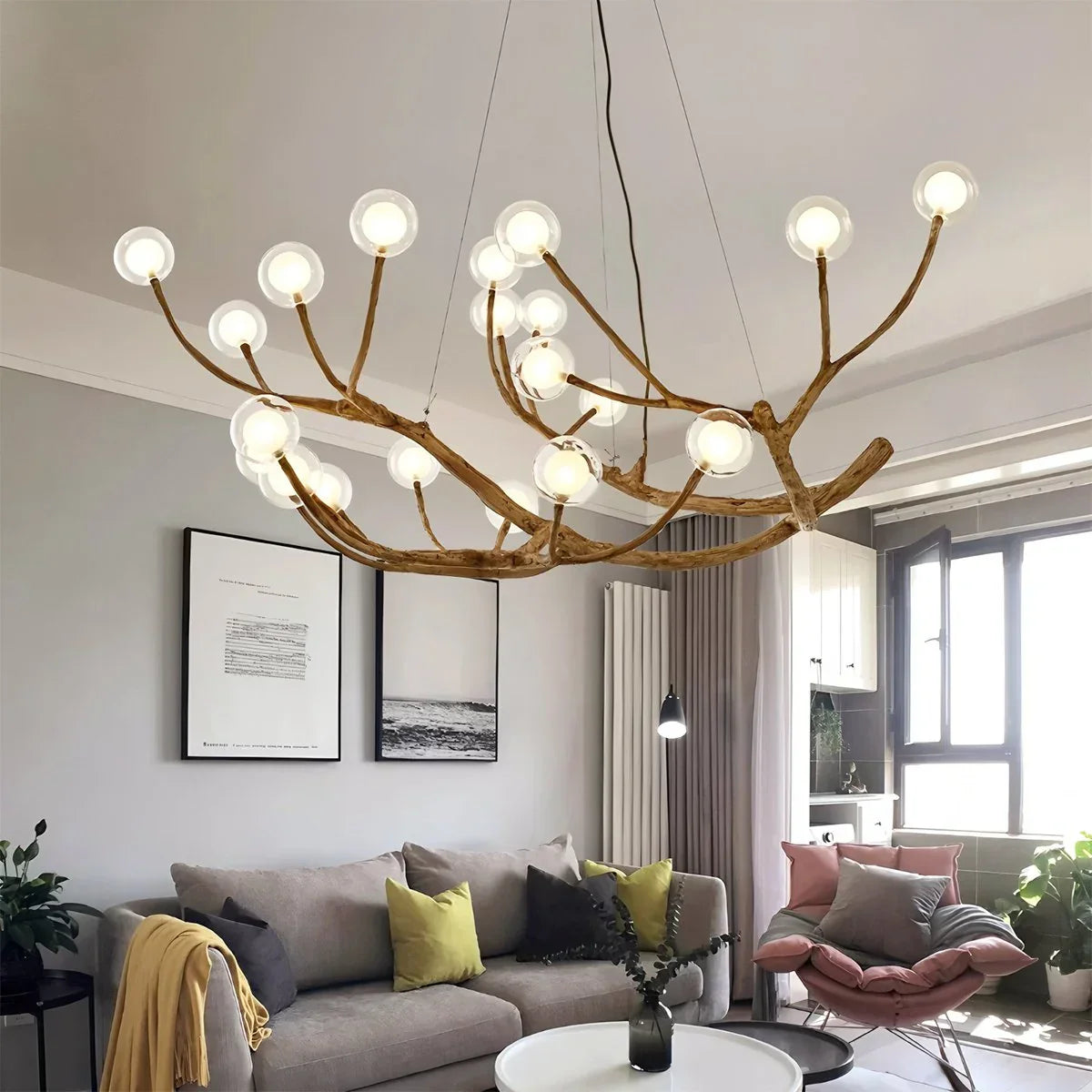 flairel Arvore Branch Glass Chandelier for Dining Room