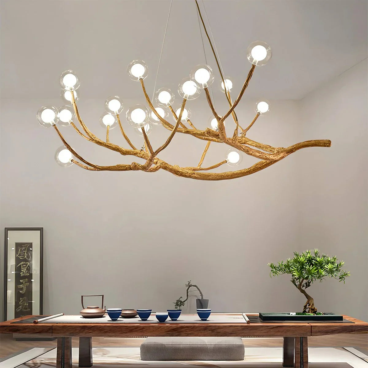 flairel Arvore Branch Glass Chandelier for Dining Room