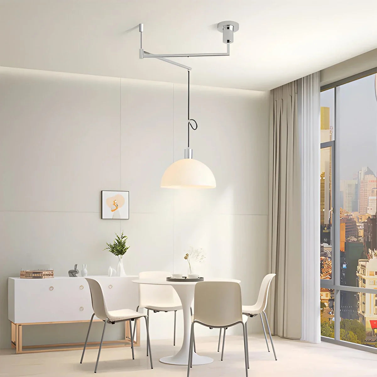 flairel Bauhaus Creative Rocker Glass Pendant Light