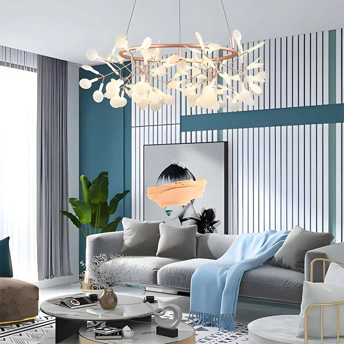 flairel Branch Firefly Chandelier for Living Room