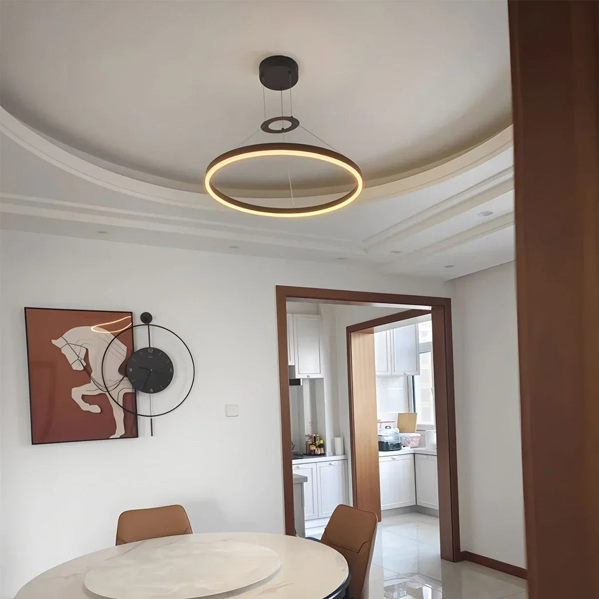 flairel Circular Led Pendant Light for Living Room Kitchen