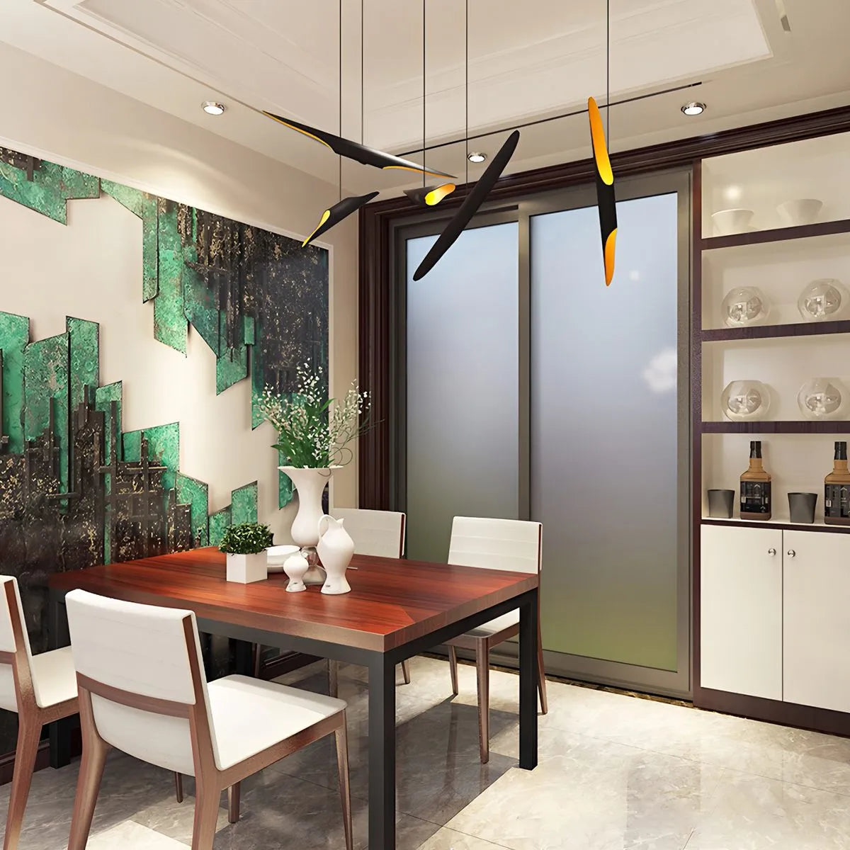 flairel Coltrane Pipe Pendant Lamp for Dining Room