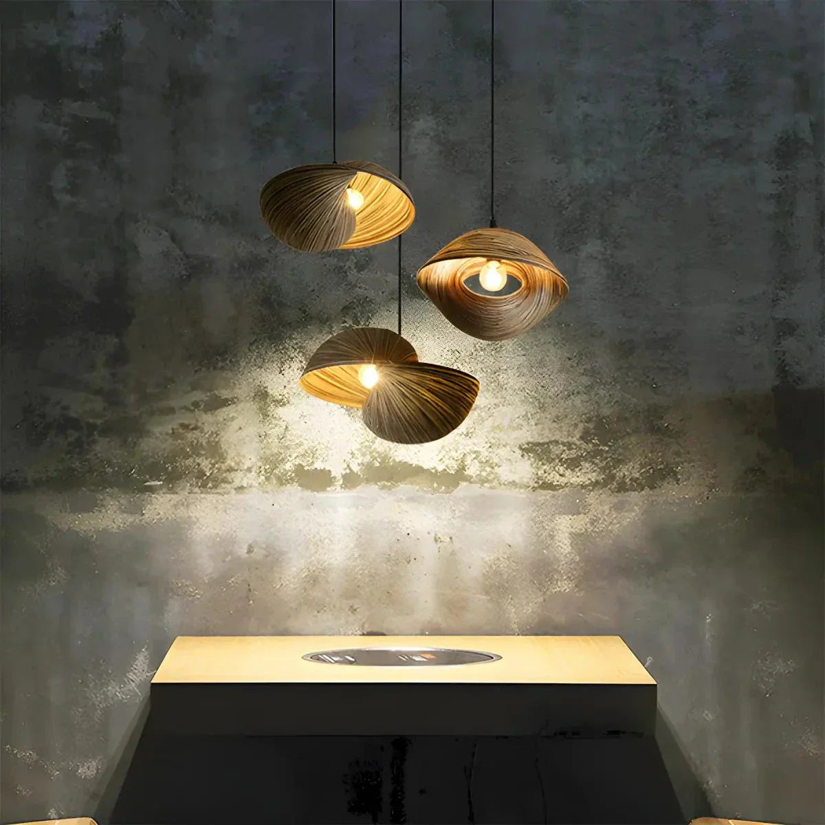 flairel Creative Art Bamboo Weaving Pendant Light