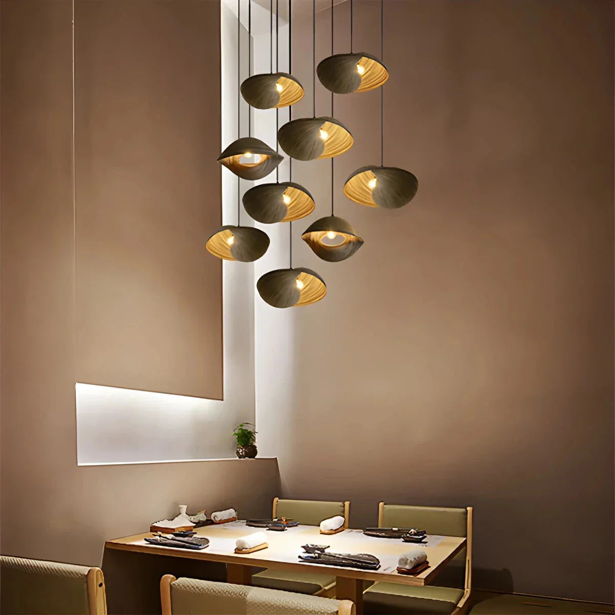 flairel Creative Art Bamboo Weaving Pendant Light