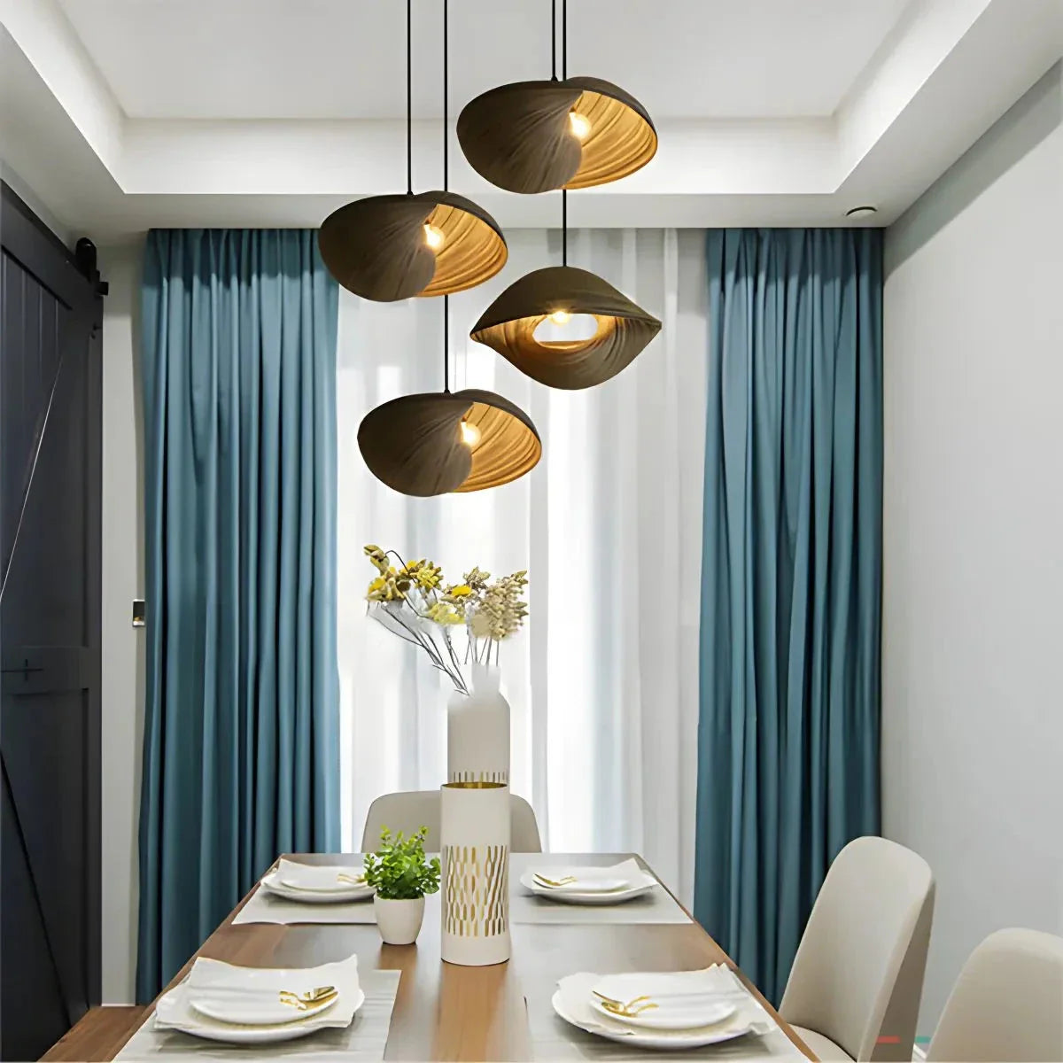flairel Creative Art Bamboo Weaving Pendant Light