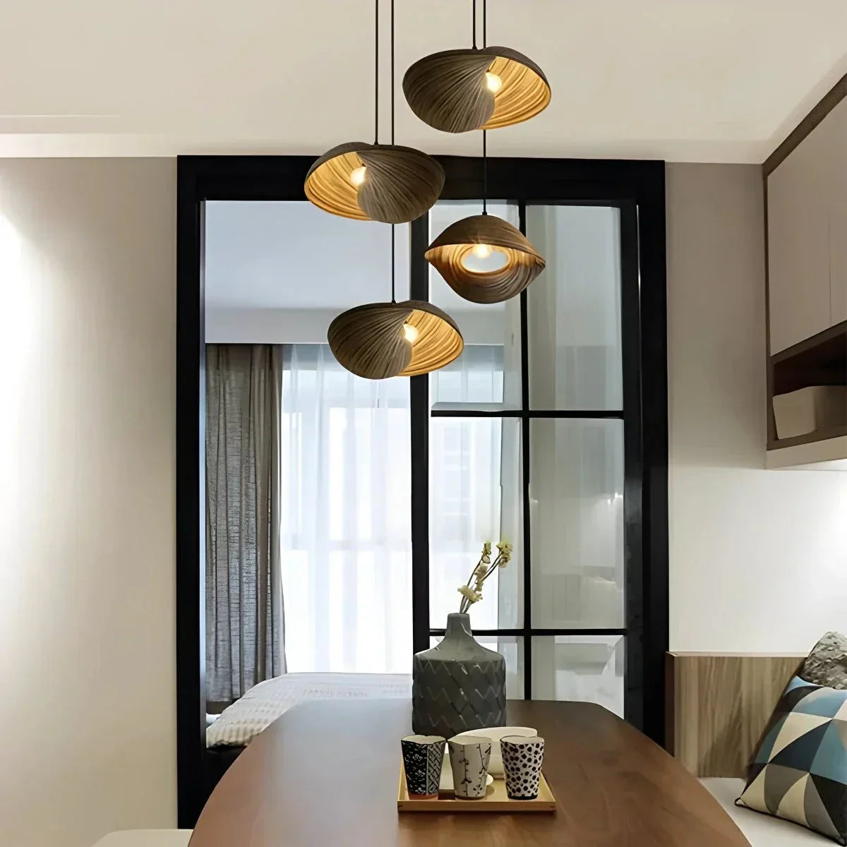 flairel Creative Art Bamboo Weaving Pendant Light