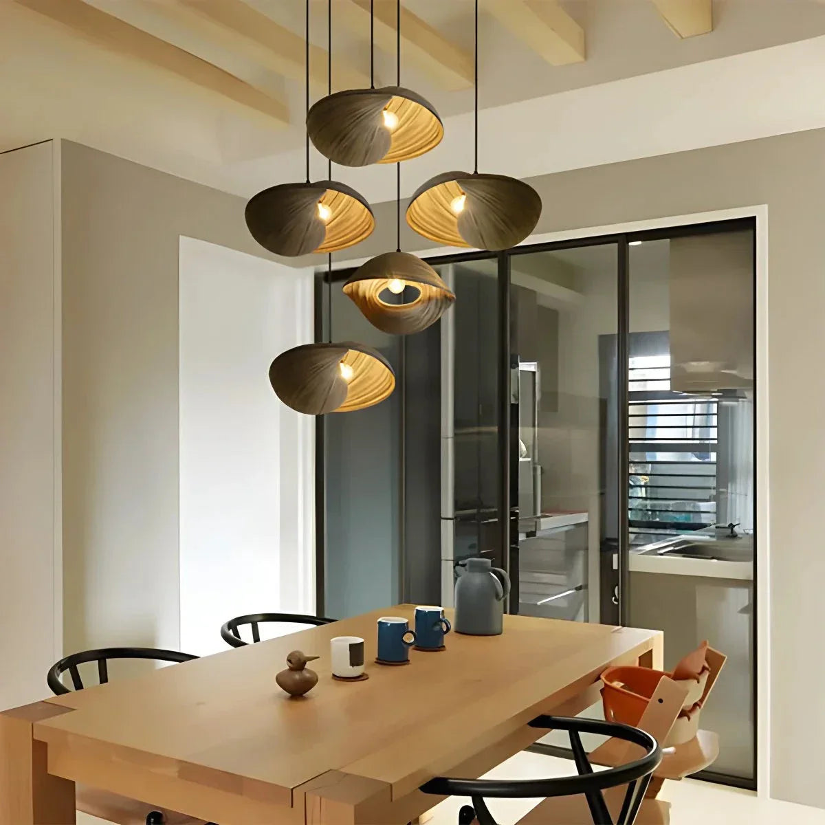 flairel Creative Art Bamboo Weaving Pendant Light