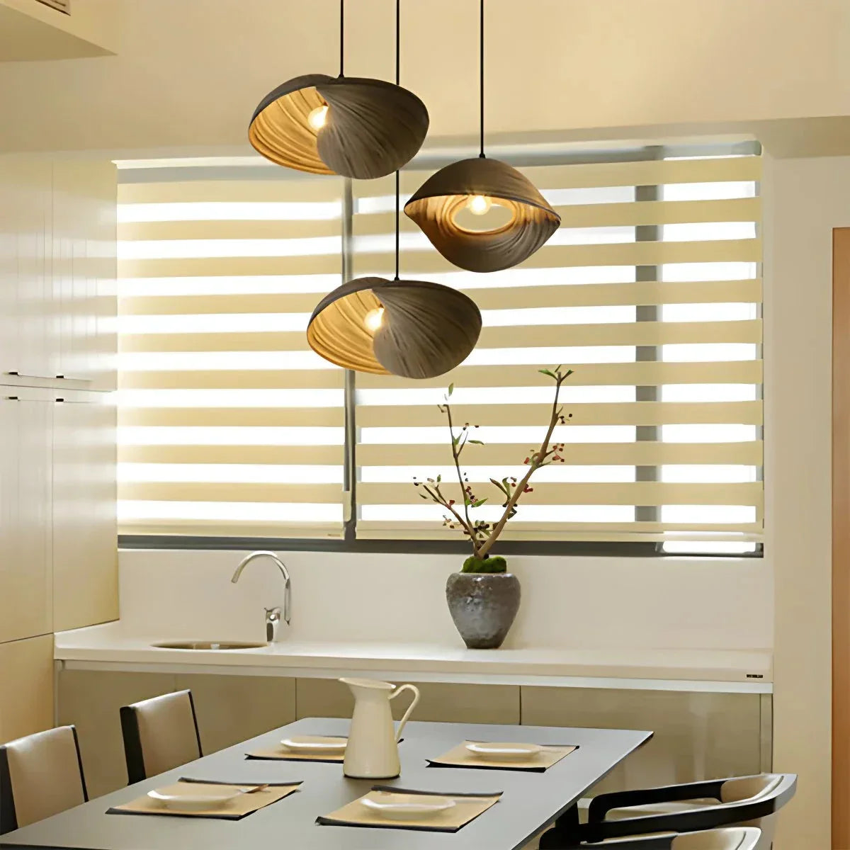 flairel Creative Art Bamboo Weaving Pendant Light