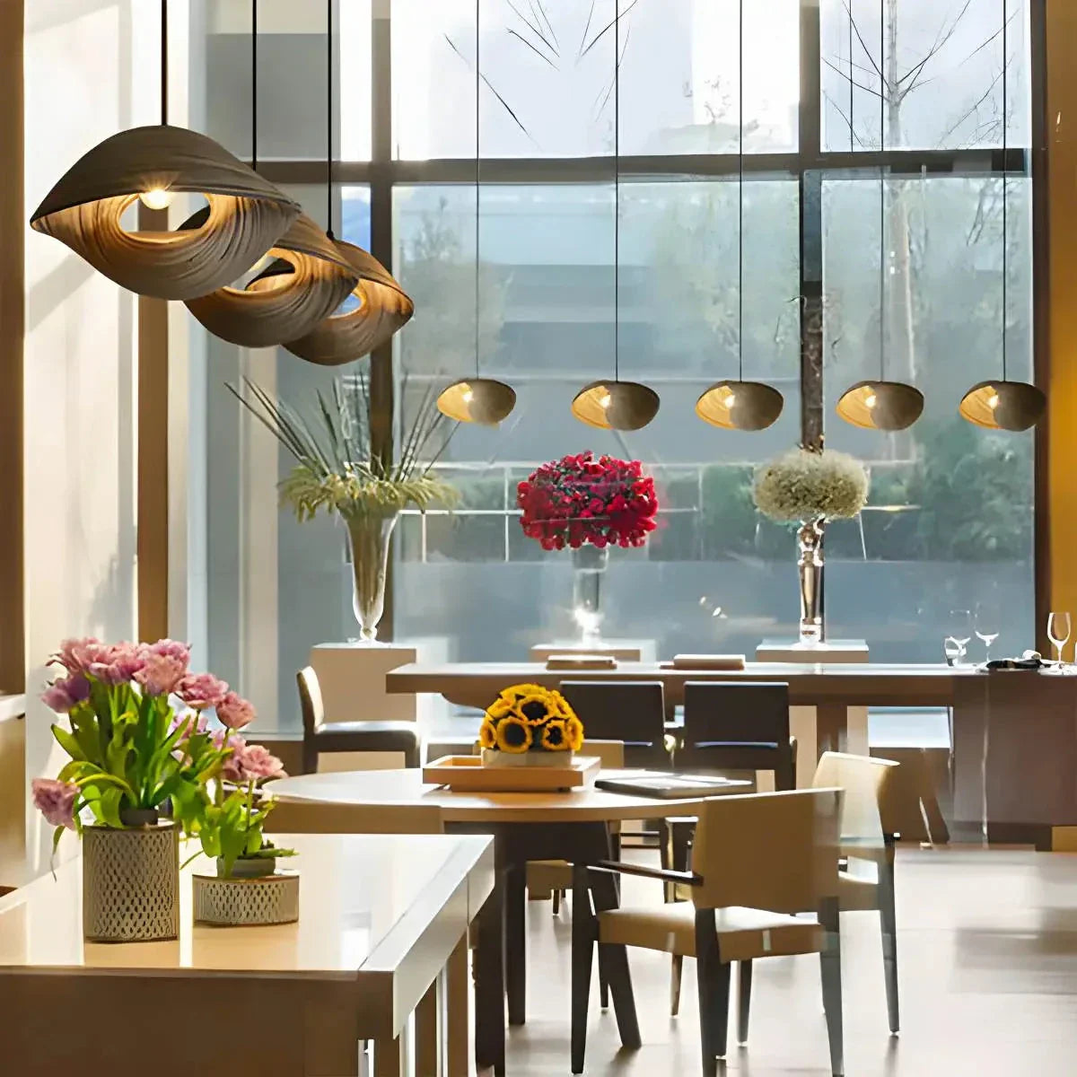 flairel Creative Art Bamboo Weaving Pendant Light