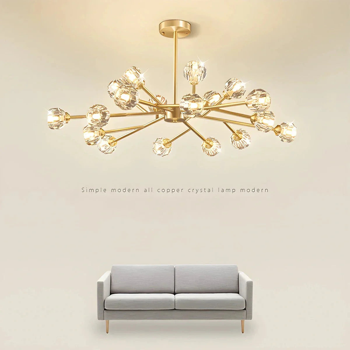flairel Crystal Ball Round Cluster Chandelier