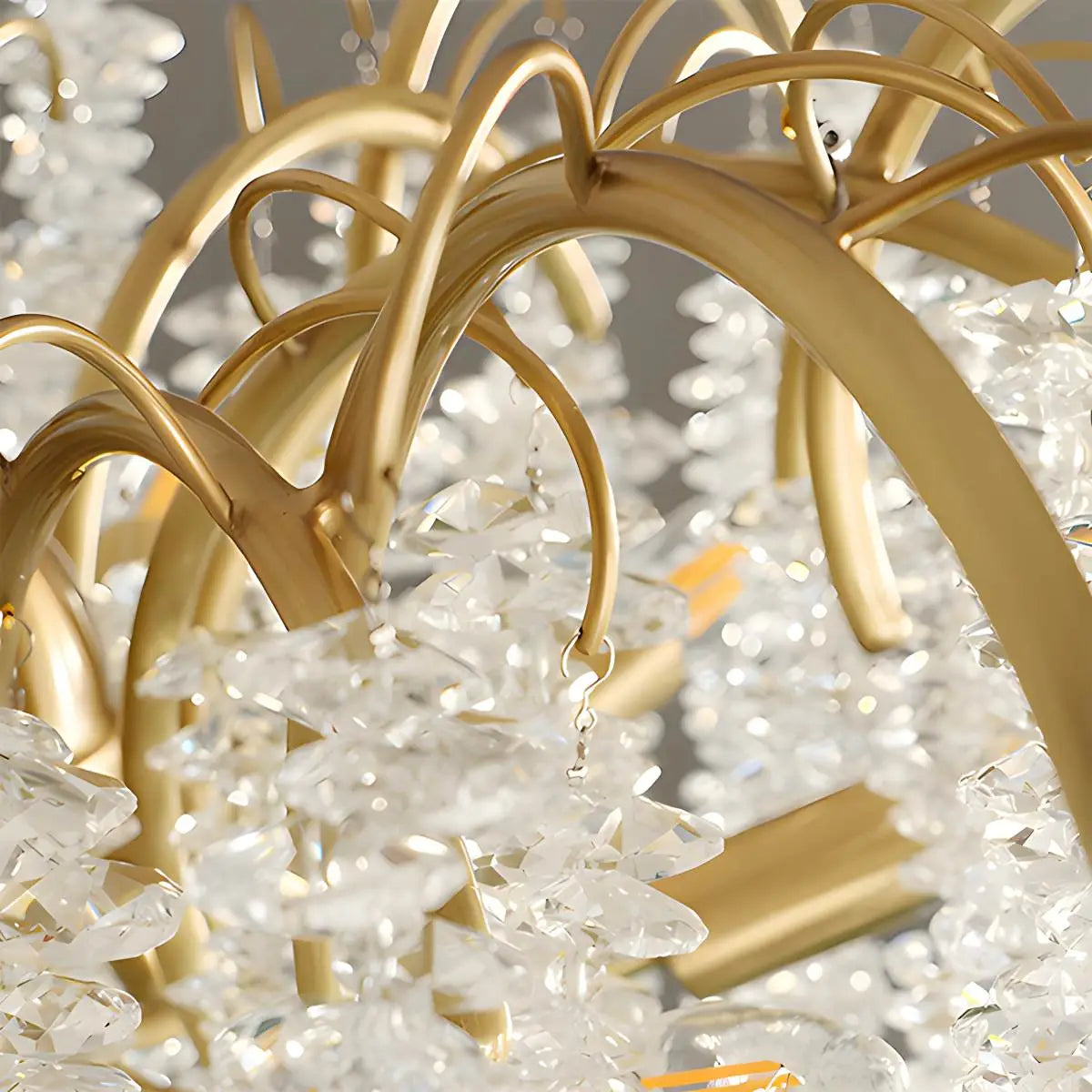 flairel Crystal Tassel Chandelier for Living Room