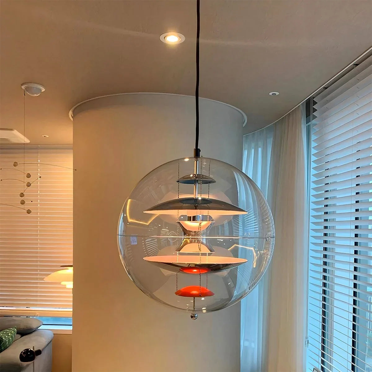 flairel Danish Globe Dining Room Pendant Light