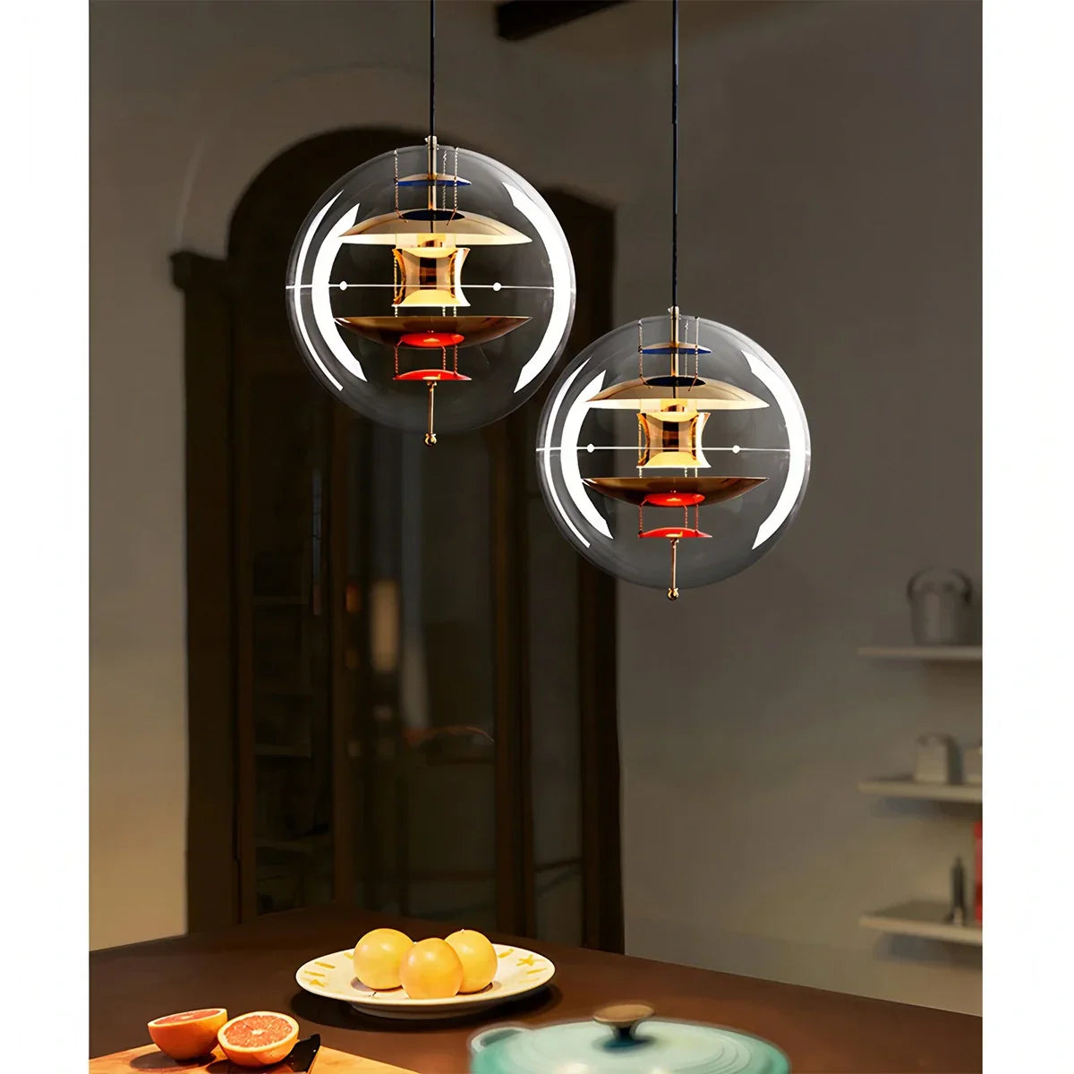 flairel Danish Globe Dining Room Pendant Light