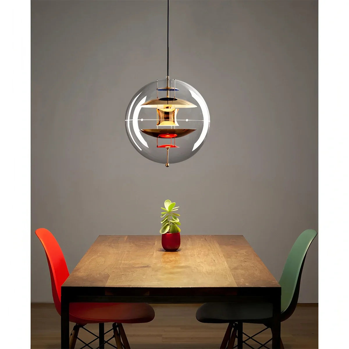 flairel Danish Globe Dining Room Pendant Light