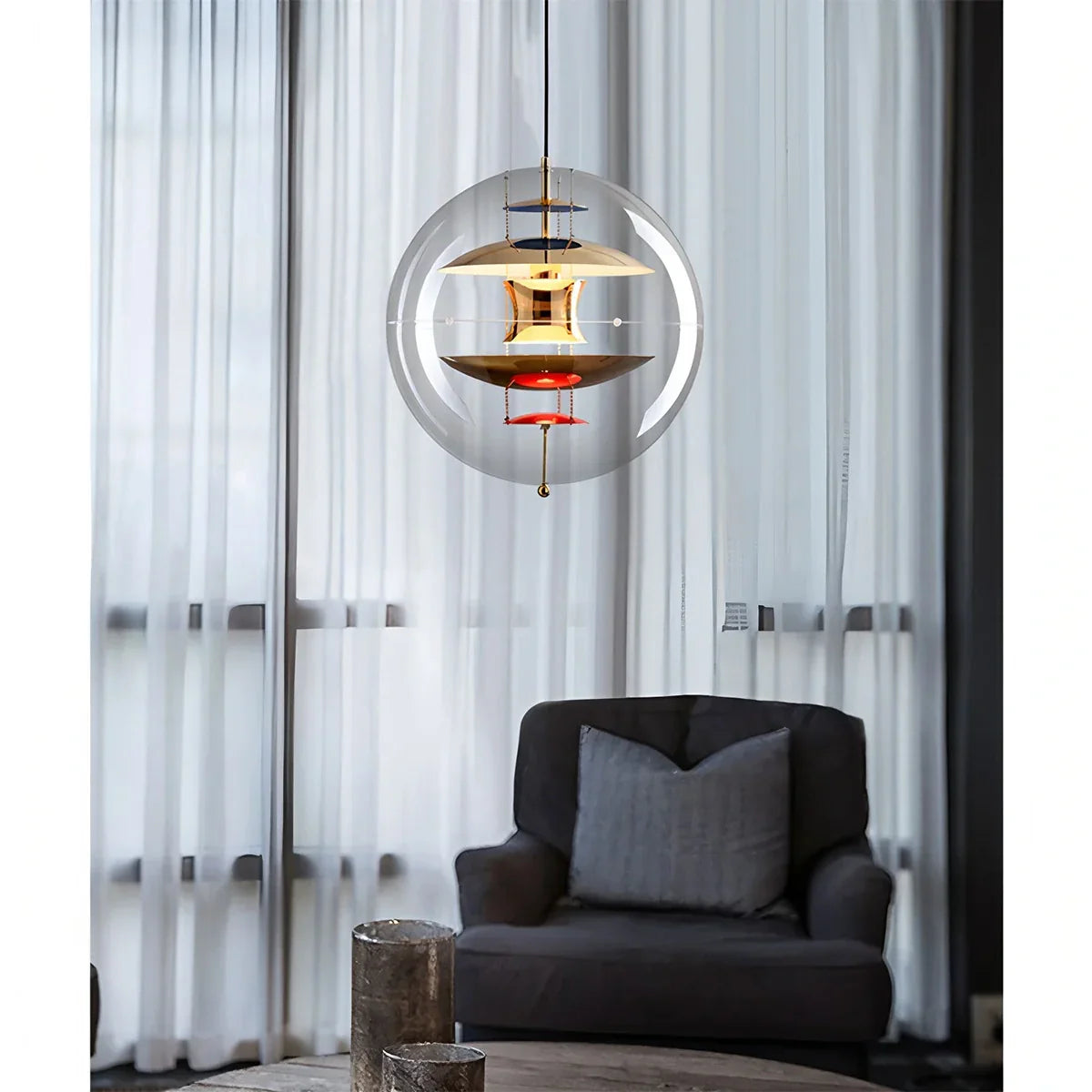 flairel Danish Globe Dining Room Pendant Light